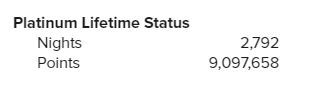 marriott lifetime platinum