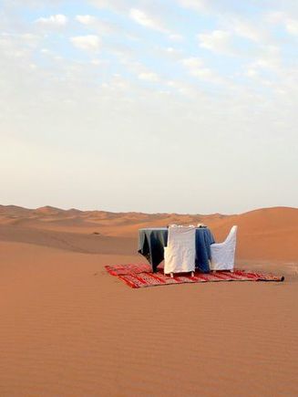 Breakfast in the dunes