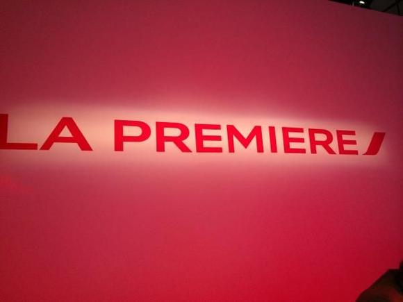 La Première sign at the entrance of the Press Conference