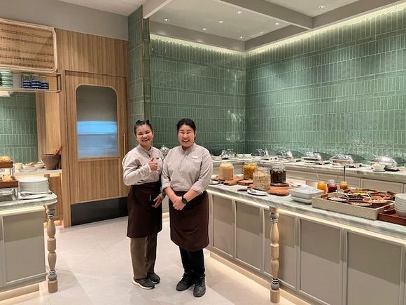 Welcoming wait staff in the restaurant
