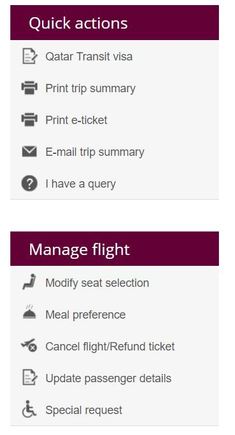 No option for meal selection...