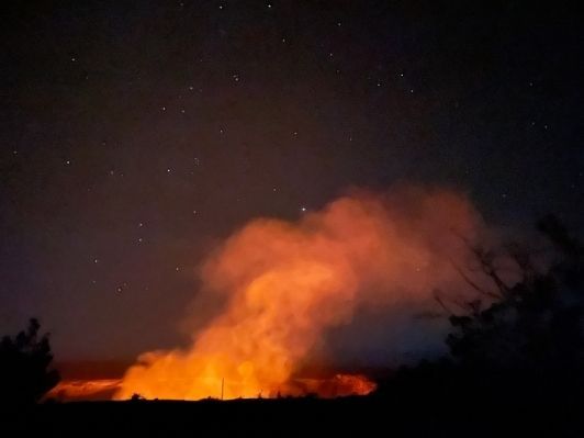 Glow among a starry night sky. Near Jagger.