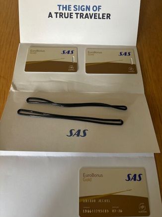 SAS Gold card, luggage tags