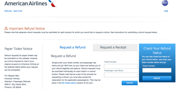 "Request a Refund" link appears to be deactivated.