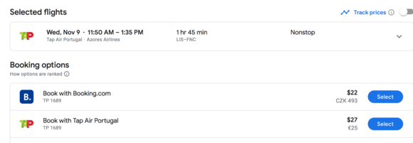 Quick GF search for cheap TAP fares anywhere. More options available. GVA and MAD consistently low.