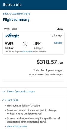 This fare is fully refundable.
