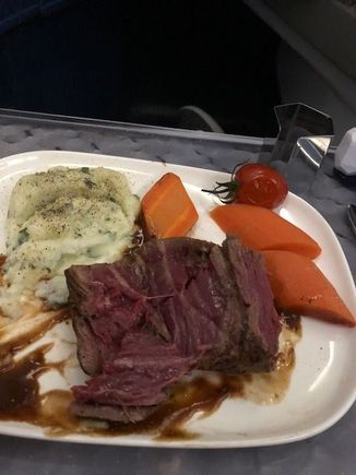 Steak was cold to the touch.