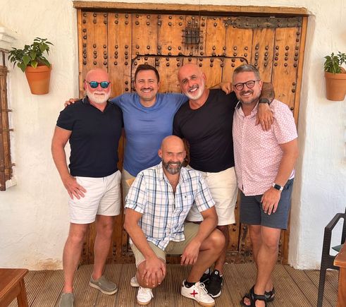 Our merry band on this very special Sunday