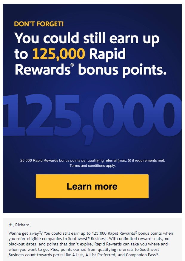 EXPIRED) Free A-list status for some Southwest Rapid Rewards