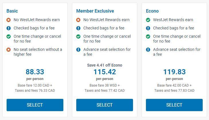 Member Exclusive fares