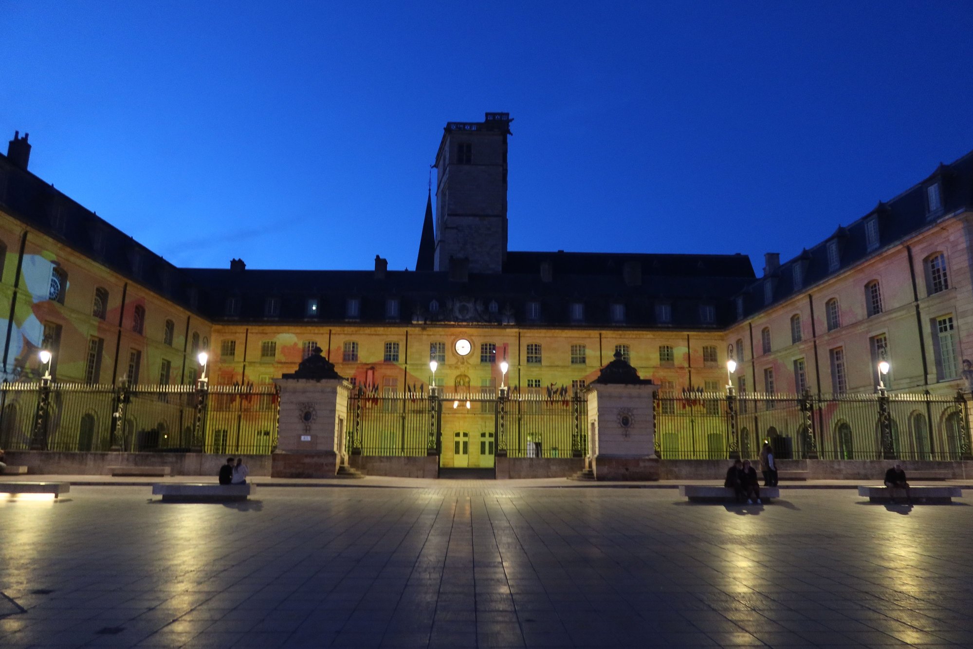 Dijon's Ducal Palace at NIght