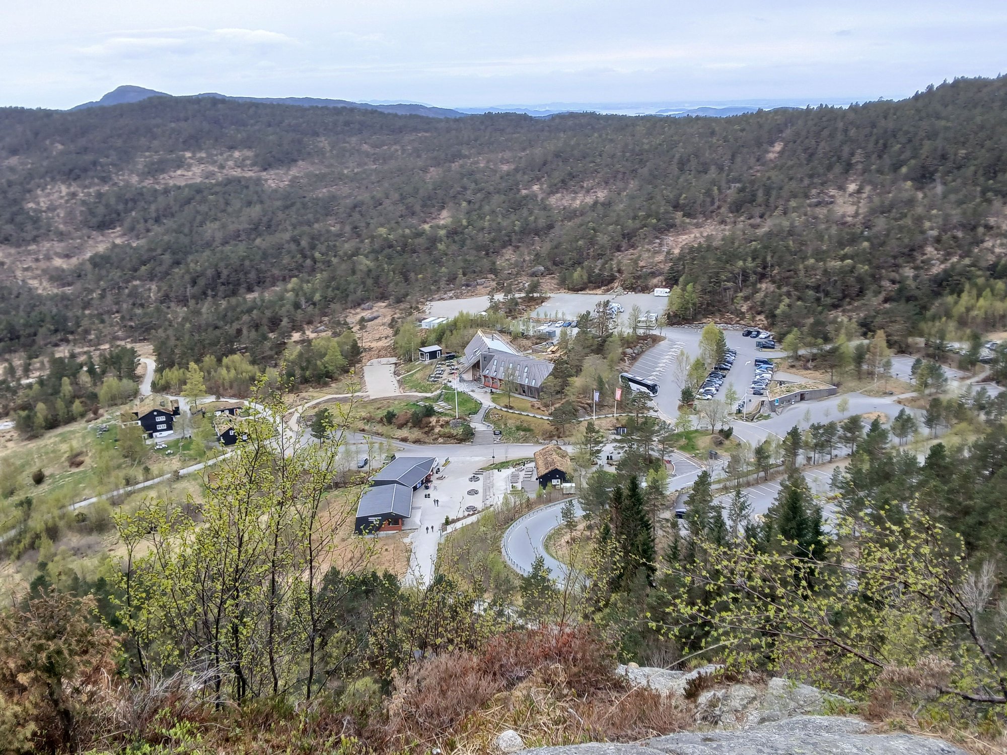 View of basecamp as we got higher