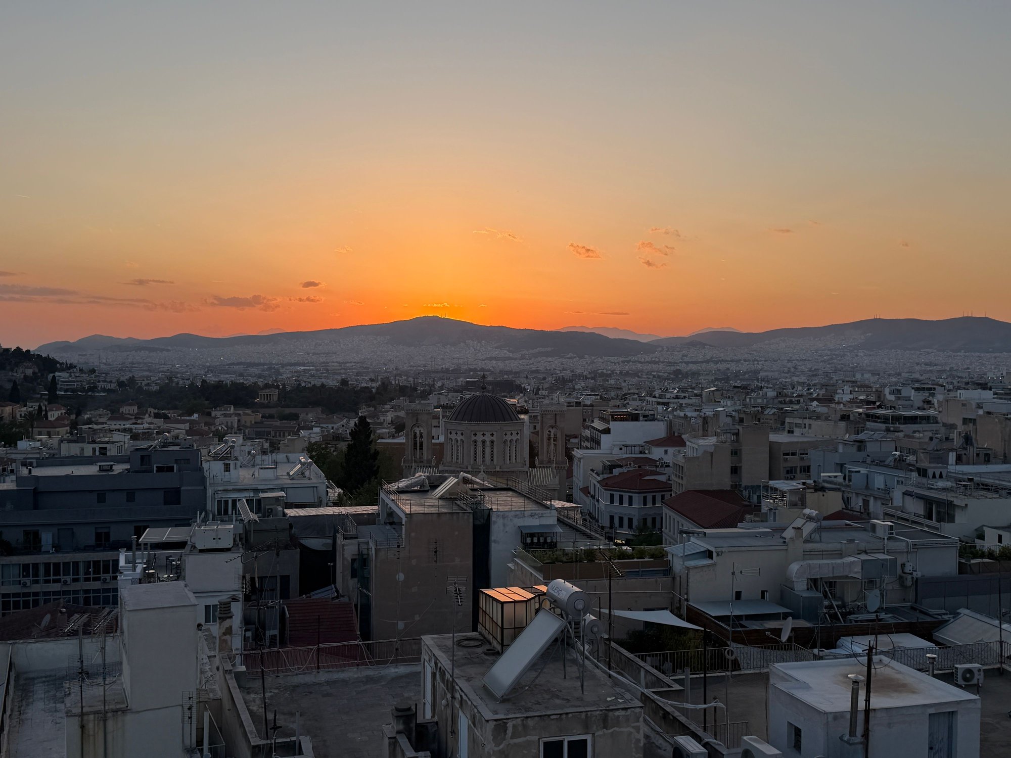 Rooftop restaurant view