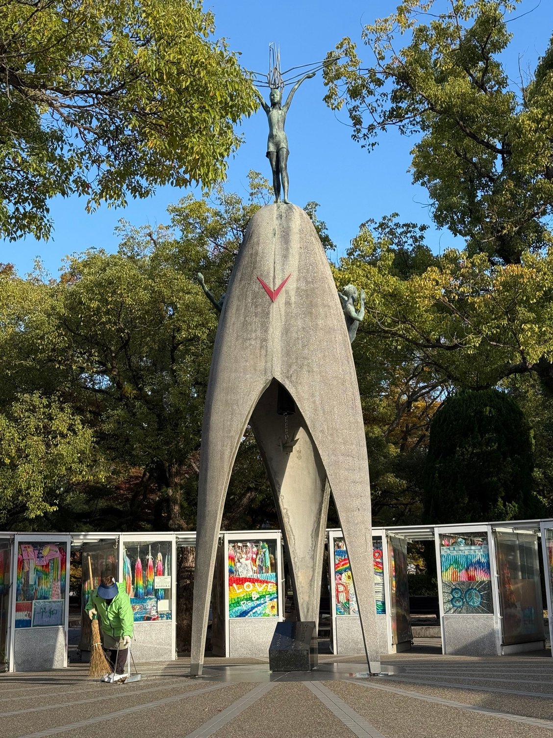one of the moving sculptures on the Peace Museum campus