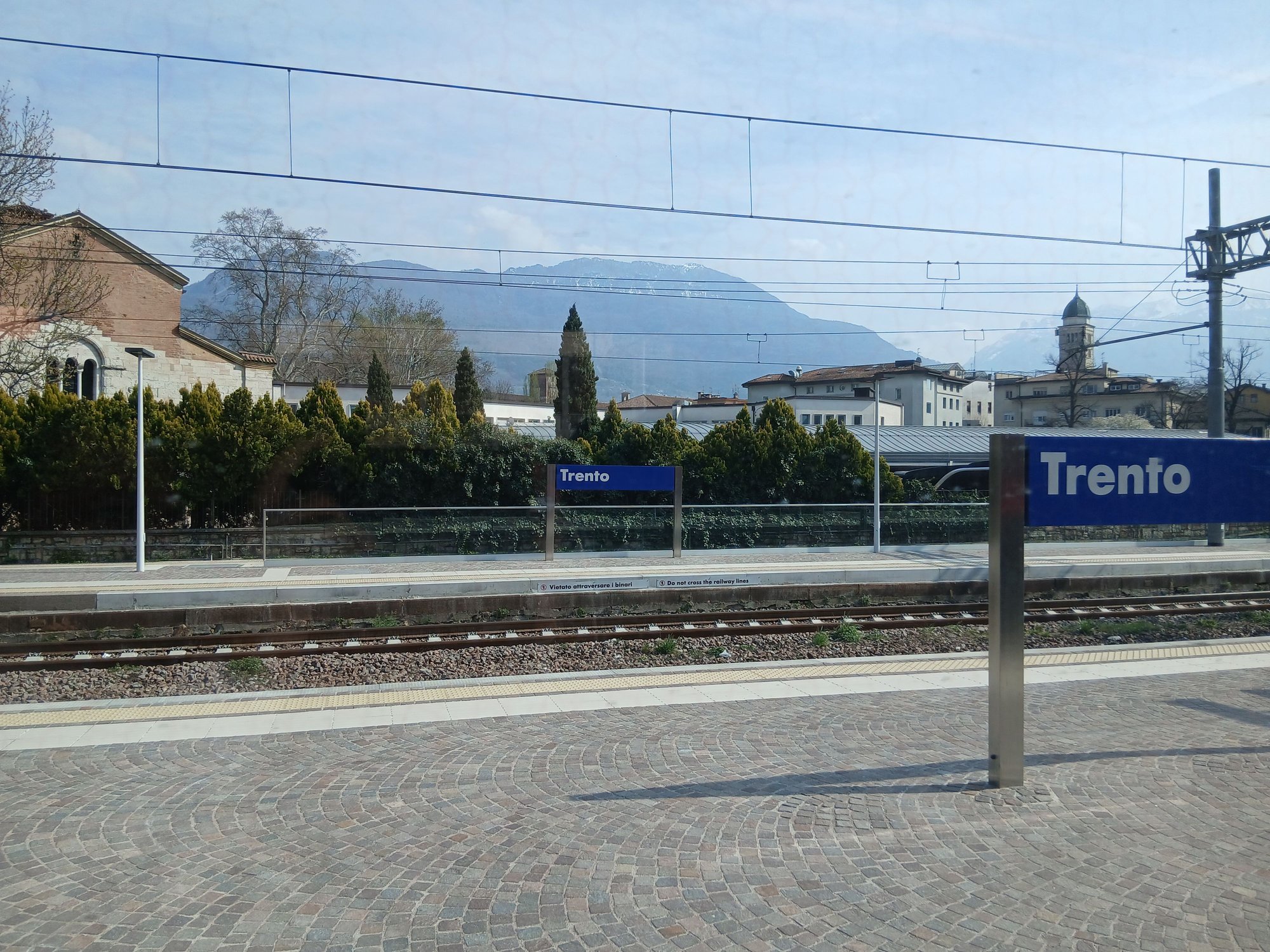 Trento/Trient train station - and mountains!
