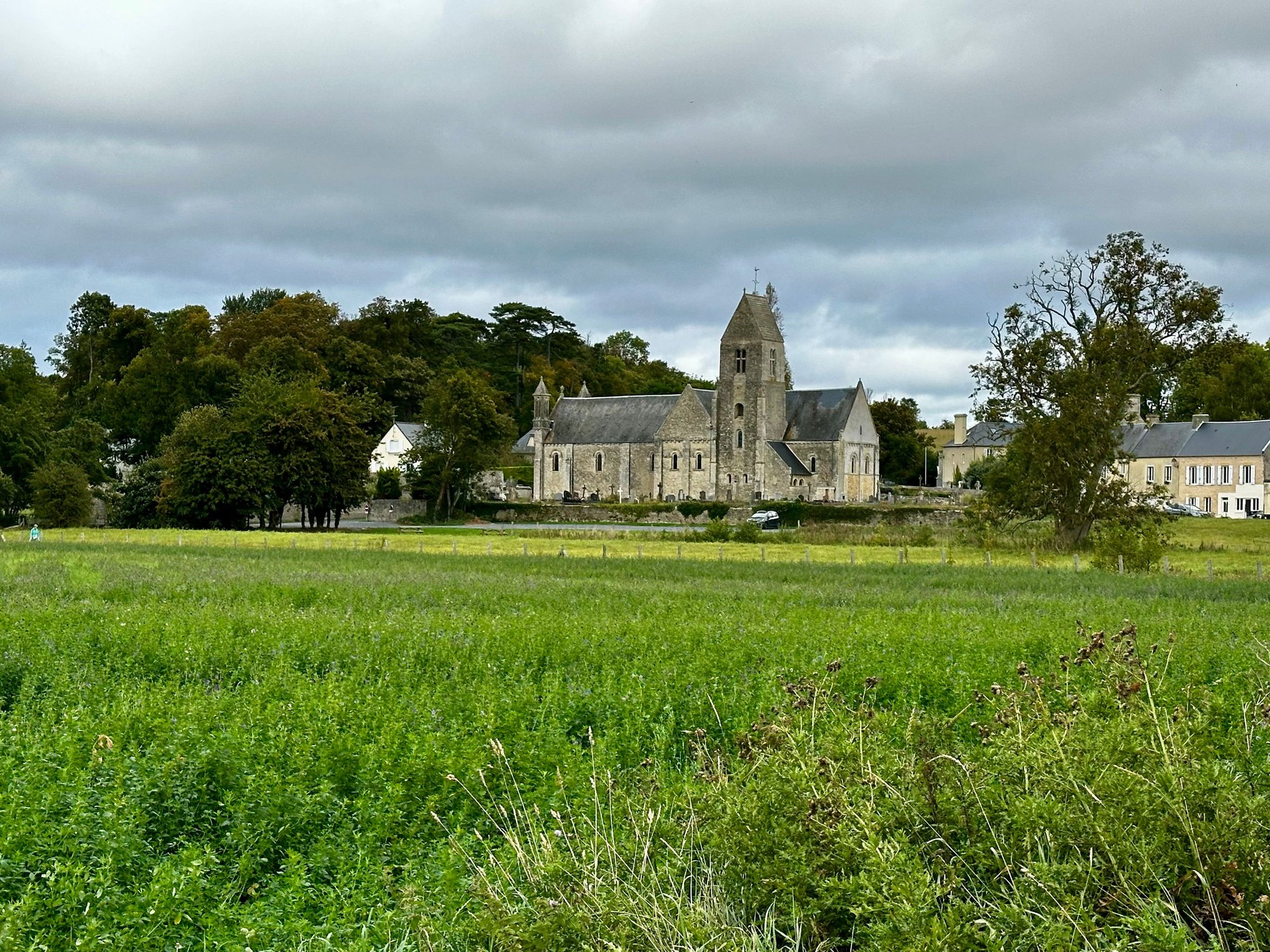 Countryside church on the drive back to Bayeaux.