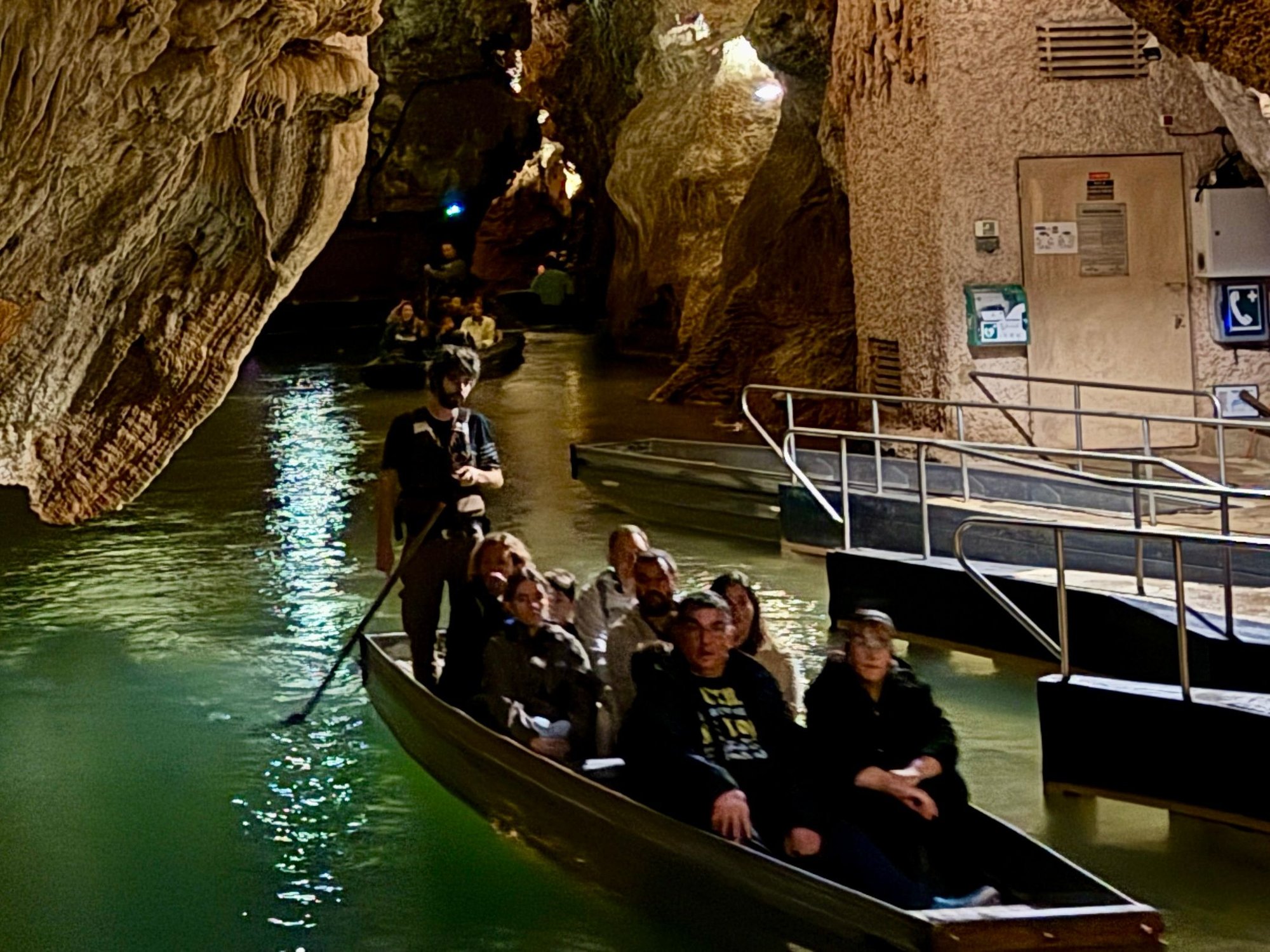 Part of the adventure involves cruising along an underground river