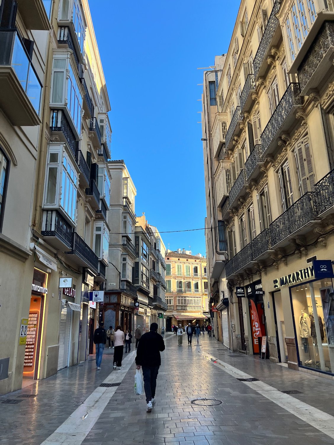Typical pedestrian streets - no cobblestones