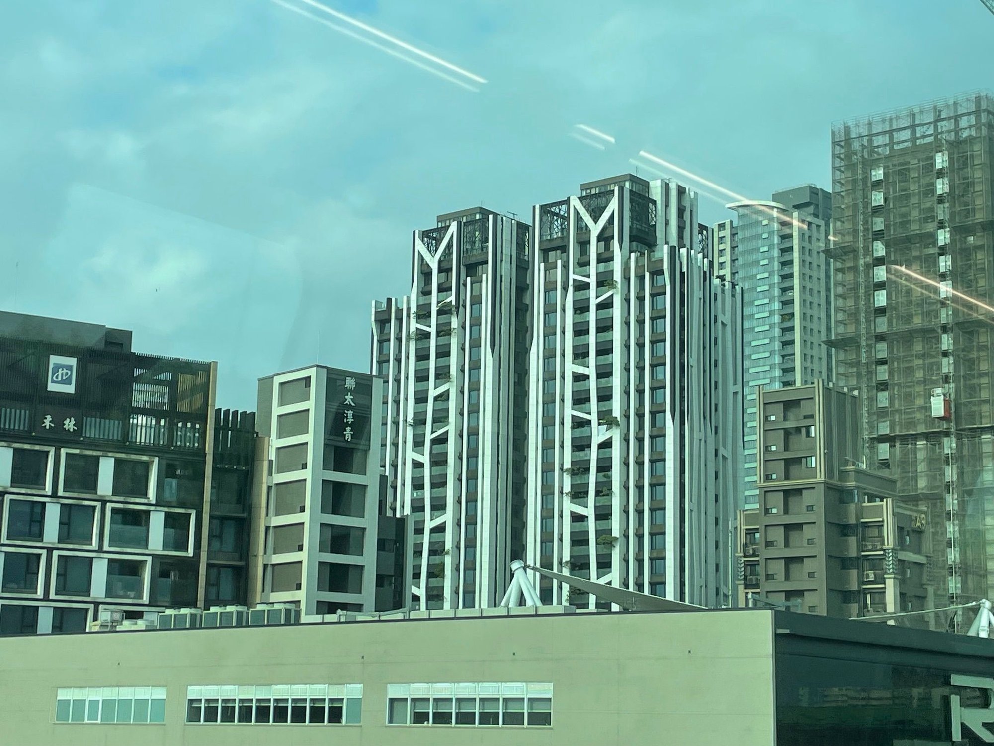 Here are some of the big apartment houses we see from the train