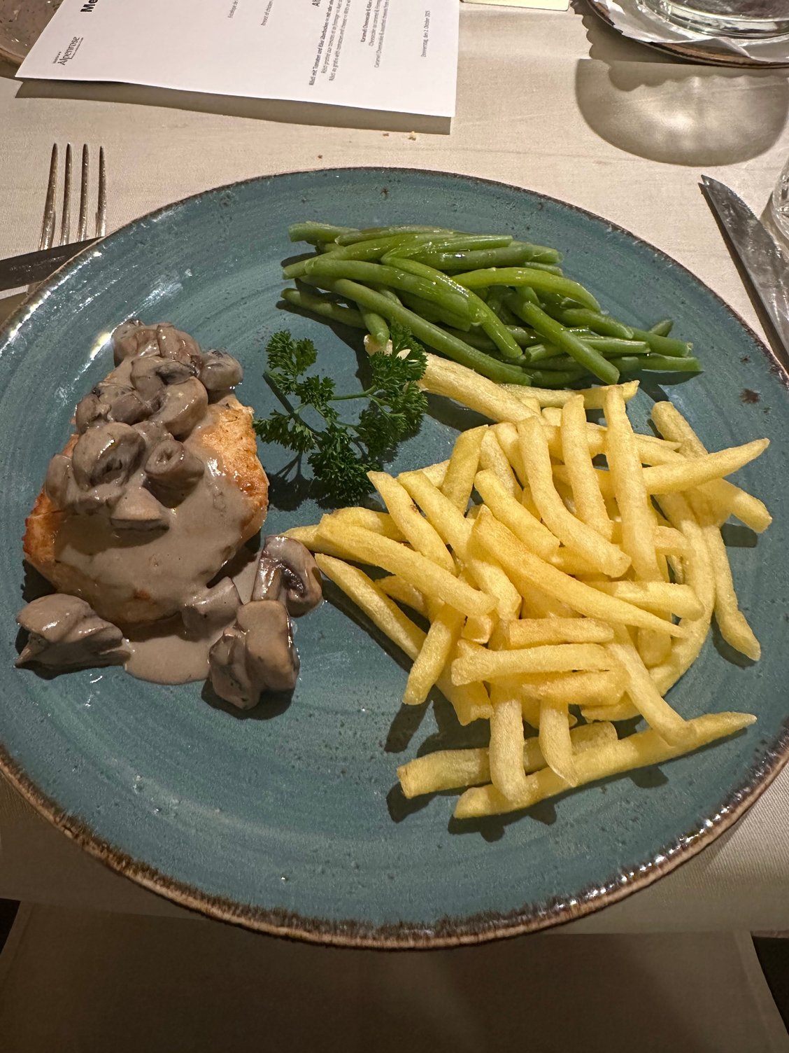 Dinner at the hotel. I have no pictures of the other plates.