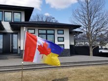 I was walking  by  the River Valley and saw this flag.