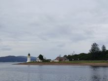 Waiting for the ferry, view of the Ardgour Lighhouse