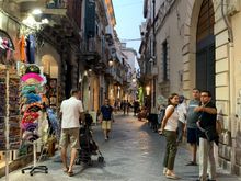 Joining the Siracusans on their evening passeggiata 