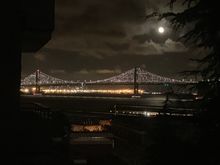  View of the Bay Bridge from their condo.
