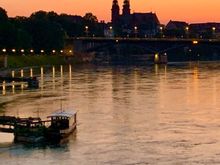 Summer sunset on the Rhine