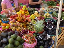 Fruit market - love the diversity!