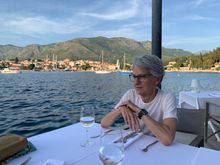 Last dinner, pretty setting.