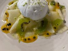 Pineapple Kiwi and Coconut sorbet