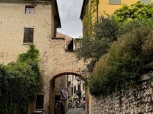 One entry is through this arch near Villa Freya, former home of explorer and writer Freya Stark