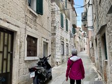 Walking up Marjan Hill, a large park overlooking Split.