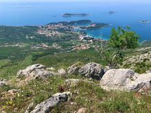 The town of Cavtat below.