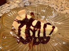 Fourth piece with chocolate sauce, my favorite!!!!