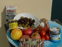 We self-caterers shopped at local Ischitani stores such as large and friendly Francesco supermarket, the deli-bakery Boccia (try their toasted mortadella sandwiches) and (unshown) Luciano Gelato. Staff at all three were very friendly. The latter sold to us even after we'd missed their closing by 10 minutes---try that in North America! Boccia's owner was a sports fan who warned me about the local Napoli soccer star which our own Toronto FC team had just signed for a fortune: "Poor character."