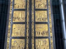 Original Baptistery door - now located in the Museo dell'Opera del Duomo. This is Ghiberti's East Door know as the Gate of Paradise. Depicts scenes from the Old Testament.