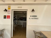 Entrance to dining room of Restaurant, EL ALFEREZ, one of El Palmar's vaunted addresses for seafood.