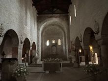 San Giorgio church - built in the 10th century - our guide told us weddings are still held here despite the renovations - hence the flowers