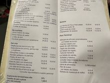 LA CATAPA CARTA (there are also off-menu items here, and in other restaurants; its always good to inquire if they are not revealed to you)