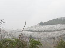 
Snow starting as we climb the mountain towards Sansarak village
Eser starts to nag for immediate return.