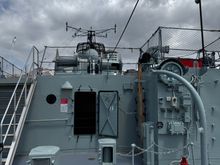 Aboard the HMAS Vampire II. This is a Daring Class Destroyer. It is the last of Australia's big gun ships. These are the largest destroyers built in Australia. There are volunteer guides aboard all the ships who will answer all of your questions. 