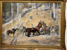 Another painting from the Ned Kelly series.