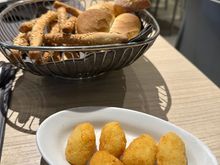 Complimentary fried potato balls