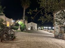 Nighttime photo of our lodgings, Silva Suri.  Owned by the brother of Laura, who owns SABBINIRICA in Ragusa Ibla, where we stayed four nights last May.
