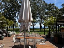 Patio restaurant at Cloudy Bay Winery