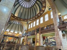 The beautiful interior of the Bella Arts building.