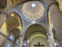 The dome, this cathedral has lots of these giant pillars so it makes it seem different to most of the churches I have seen in Mexico