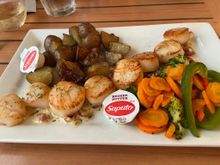 Grilled scallops at the Sou'West Bar and Grill